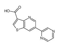 6-pyrazin-2-ylthieno[3,2-b]pyridine-3-carboxylic acid Structure