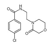 4-chloro-N-[2-(3-oxomorpholin-4-yl)ethyl]benzamide结构式