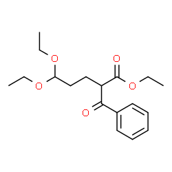 Ethyl 2-benzoyl-5,5-diethoxypentanoate结构式