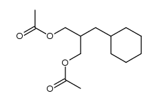 2-(cyclohexylmethyl)propane-1,3-diyl diacetate结构式