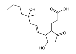 3-[3-hydroxy-2-(4-hydroxy-4-methyloct-1-enyl)-5-oxocyclopentyl]propanoic acid Structure