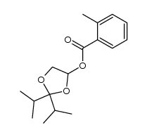 2,2-diisopropyl-1,3-dioxolan-4-yl 2-methylbenzoate Structure