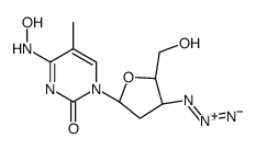 1-[(2R,4S,5S)-4-azido-5-(hydroxymethyl)oxolan-2-yl]-4-(hydroxyamino)-5-methylpyrimidin-2-one结构式