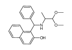 1-(((1,1-dimethoxypropan-2-yl)amino)(phenyl)methyl)naphthalen-2-ol结构式