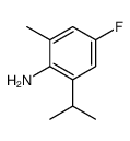 Benzenamine, 4-fluoro-2-methyl-6-(1-methylethyl)- (9CI) structure