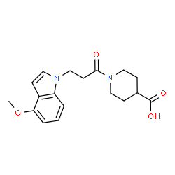 1-[3-(4-methoxy-1H-indol-1-yl)propanoyl]piperidine-4-carboxylic acid picture