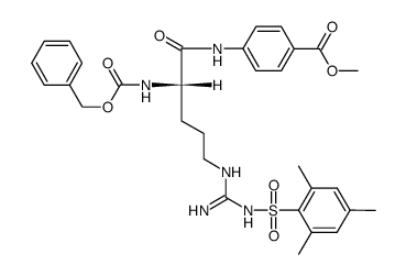 Z-Arg(Mts)-4-methoxycarbonylanilide结构式