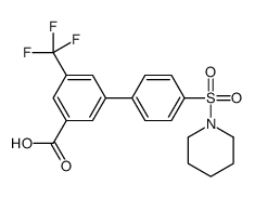 3-(4-piperidin-1-ylsulfonylphenyl)-5-(trifluoromethyl)benzoic acid Structure