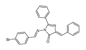 (5Z)-5-benzylidene-3-[(E)-(4-bromophenyl)methylideneamino]-2-phenylimidazol-4-one结构式