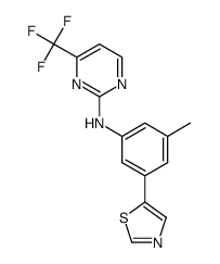 N-[3-methyl-5-(1,3 -thiazol-5-yl)phenyl]-4-(trifluoromethyl)pyrimidin-2-amine结构式