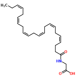 N-(1-OXO-4Z,7Z,10Z,13Z,16Z,19Z-DOCOSAHEXAENYL)-GLYCINE结构式