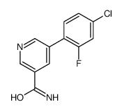 5-(4-chloro-2-fluorophenyl)pyridine-3-carboxamide结构式