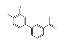 1-[3-(3-chloro-4-methylphenyl)phenyl]ethanone structure