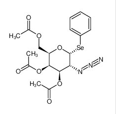 Phenyl seleno-2-azido-3,4,6-tri-O-acetyl-α-D-galactopyranoside structure