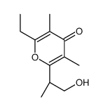 2-ethyl-6-[(2S)-1-hydroxypropan-2-yl]-3,5-dimethylpyran-4-one结构式