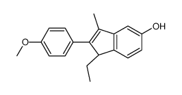 (1R)-1-ethyl-2-(4-methoxyphenyl)-3-methyl-1H-inden-5-ol Structure