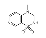 2H-Pyrido[4,3-e]-1,2,4-thiadiazine,3,4-dihydro-4-methyl-,1,1-dioxide(9CI)结构式