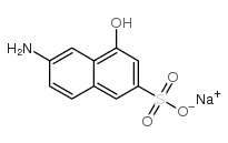 sodium 6-amino-4-hydroxynaphthalene-2-sulphonate structure