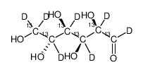 D-Glucose-13C6,1,2,3,4,5,6,6-d7 Structure