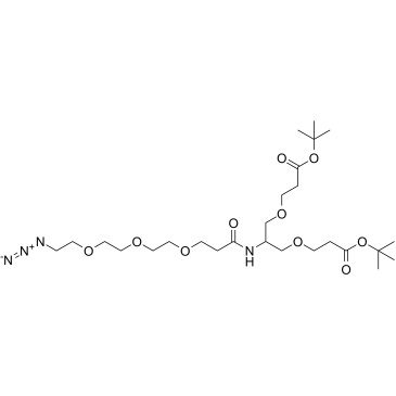 N-(Azido-PEG3)-N-bis(PEG1-t-butyl ester) Structure