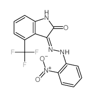 1H-Indole-2,3-dione,4-(trifluoromethyl)-, 3-[2-(2-nitrophenyl)hydrazone] Structure