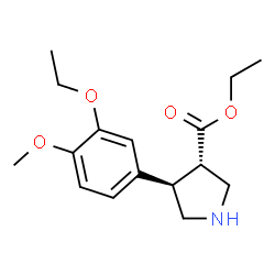 ethyl trans-4-(3-ethoxy-4-methoxyphenyl)pyrrolidine-3-carboxylate hydrochloride picture