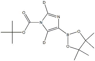 tert-butyl 4-(4,4,5,5-tetramethyl-1,3,2-dioxaborolan-2-yl)-1H-imidazole-1-carboxylate-2,5-d2结构式