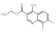 7,8-Difluoro-4-hydroxyquinoline-3-carboxylic acid ethyl ester结构式