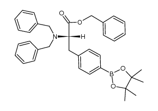 N,N-dibenzyl-4-(2,3-dimethyl-2,3-butanediolatoboryl)-L-phenylalanine benzyl ester结构式