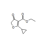 Ethyl 2-Cyclopropyl-4-oxo-4,5-dihydrofuran-3-carboxylate Structure