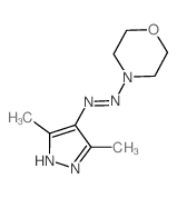 Morpholine,4-[2-(3,5-dimethyl-1H-pyrazol-4-yl)diazenyl]-结构式