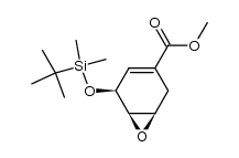 (+)-5-(tert-butyl-dimethylsilanyloxy)-7-oxa-bicyclo[4.1.0]hept-3-ene-3-carboxylic acid methyl ester结构式