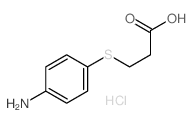 Propanoic acid, 3-[(4-aminophenyl)thio]-,hydrochloride (1:1)结构式