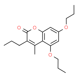 4-methyl-5,7-dipropoxy-3-propylchromen-2-one结构式