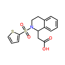 [2-(THIOPHENE-2-SULFONYL)-1,2,3,4-TETRAHYDRO-ISOQUINOLIN-1-YL]-ACETIC ACID structure