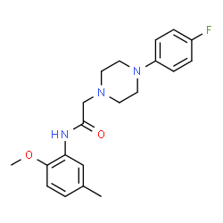 2-[4-(4-FLUOROPHENYL)PIPERAZINO]-N-(2-METHOXY-5-METHYLPHENYL)ACETAMIDE structure