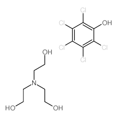 2-(bis(2-hydroxyethyl)amino)ethanol; 2,3,4,5,6-pentachlorophenol structure