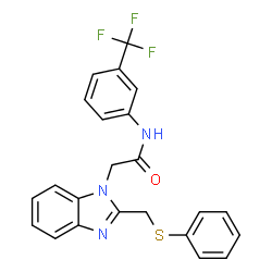 2-(2-[(PHENYLSULFANYL)METHYL]-1H-1,3-BENZIMIDAZOL-1-YL)-N-[3-(TRIFLUOROMETHYL)PHENYL]ACETAMIDE Structure