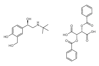 (R)-α1-[[(1,1-dimethylethyl)amino]methyl]-4-hydroxy-1,3-benzenedimethanol D-dibenzoyltartrate Structure