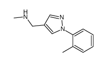 N-methyl-1-[1-(2-methylphenyl)pyrazol-4-yl]methanamine结构式