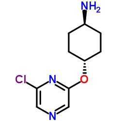 trans-4-[(6-Chloro-2-pyrazinyl)oxy]cyclohexanamine结构式