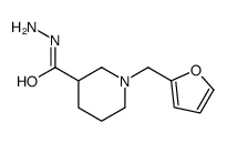 1-(furan-2-ylmethyl)piperidine-3-carbohydrazide结构式