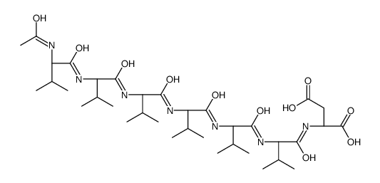 (2S)-2-[[(2S)-2-[[(2S)-2-[[(2S)-2-[[(2S)-2-[[(2S)-2-[[(2S)-2-acetamido-3-methylbutanoyl]amino]-3-methylbutanoyl]amino]-3-methylbutanoyl]amino]-3-methylbutanoyl]amino]-3-methylbutanoyl]amino]-3-methylbutanoyl]amino]butanedioic acid Structure