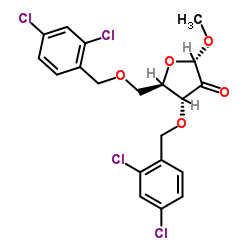 1-O-METHYL-3,5-BIS-O-[(2,4-DICHLOROPHENYL)METHYL]-ALPHA-D-ERTHRO-PENTOFURANOSIDE-2-ULOSE picture