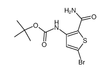 5-bromo-3-(tert-butyloxycarbonyl)aminothiophene-2-carboxamide Structure