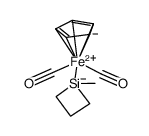 dicarbonyl(η-cyclopentadienyl)(1-methyl-1-silacyclobutan-1-yl)iron(II) Structure