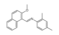 N-(2,4-dimethylphenyl)-1-(2-methoxynaphthalen-1-yl)methanimine结构式