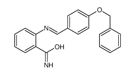 2-[(4-phenylmethoxyphenyl)methylideneamino]benzamide结构式