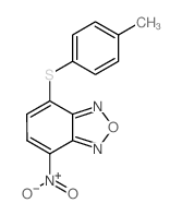 2-(4-methylphenyl)sulfanyl-5-nitro-8-oxa-7,9-diazabicyclo[4.3.0]nona-2,4,6,9-tetraene结构式