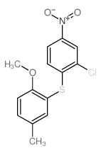 2-chloro-1-(2-methoxy-5-methyl-phenyl)sulfanyl-4-nitro-benzene structure